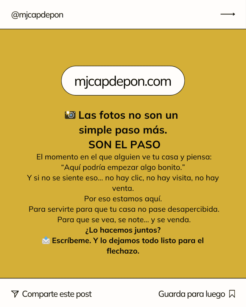 📍Este miércoles me voy a Tenerife en coche con Fabio.
Llevamos algunas cositas para dejar la casa más bonita (sí, más todavía).
Y no vamos solos… vienen dos personas más del equipo.
Pronto sabrás por qué 😉
Nos gusta lo que hacemos, lo disfrutamos, y eso se nota en las fotos.
Los propietarios ya tienen su listado. Aquí nada se improvisa.
📸 Las fotos no son un trámite.
Son el momento en el que alguien dice:
“Esta casa podría ser mía.”
📲 Desliza para ver lo que miramos antes de disparar.
Y estate atento el miércoles…
igual cae algún tip de decoración útil y sin postureo.
#FotografíaInmobiliaria #HomeStaging #VenderCasa #RedescOne #Tenerife #FotosQueVenden Ver menos
— en Islas Canarias.